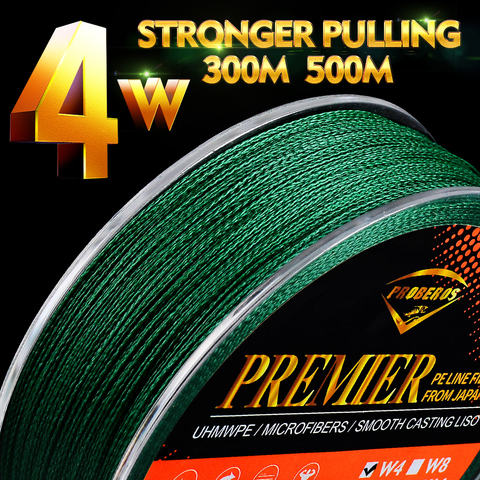 Proberos Fishline 300M&500M&1000M Fishing Line Green/Gray/Blue/Red/Yellow Color 4 Stand braided line 6LB-100LB Pe Lines ► Photo 1/6