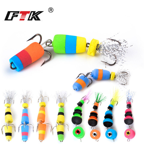4pcs Mandul Fishing Lure Popper lures Wobblers with 1pc of Swivel&Sinker Insect baits for Bass Pike Trout Fishing Accessories ► Photo 1/6
