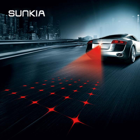 SUNKIA Cross Star Anti Collision Rear-end Car Laser Tail Fog Light Auto Brake Parking Lamp Rearing Warning Light Car Styling ► Photo 1/5