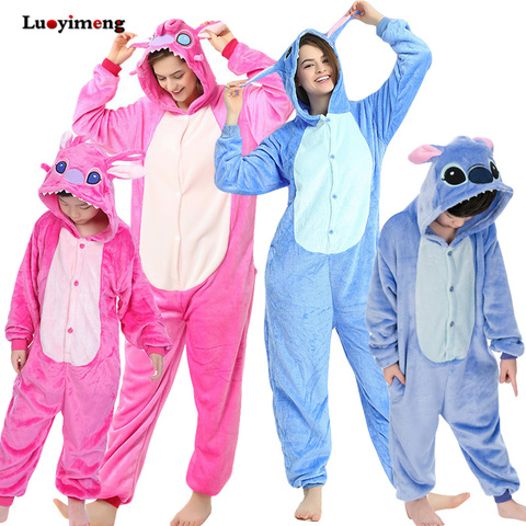 Unicornio Pijamas Stitch Panda Mujer Sleepwear Adulto Animal Onesies Hombres  Pareja Traje De Invierno Flannel Pijamas De 49,86 €