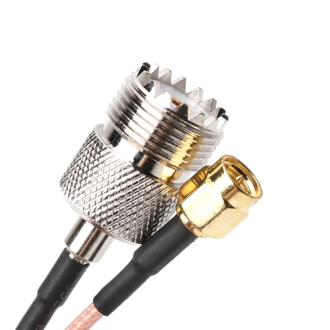 RG316 Cable Jumper Pigtail UHF SO239 Female PL259 to SMA Male Plug Crimp Adapter ► Photo 1/6