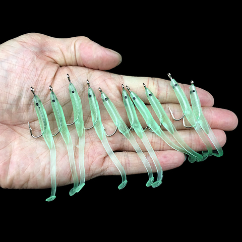 10pcs/lot Fishing Soft bait with hook Eel cub lifelike Silicone Bass lure Jerkbaits Swimbaits Pesca tackle Accessories 56mm/68mm ► Photo 1/6