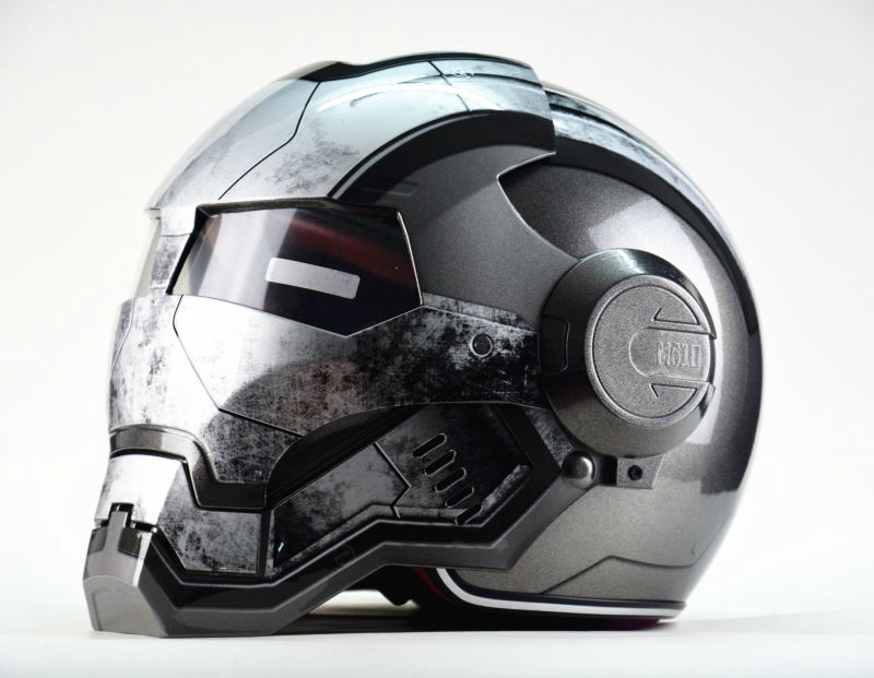 Motocross 610 Motorcycle Black IRON MAN Half Helmet Open Face Casque S M L XL