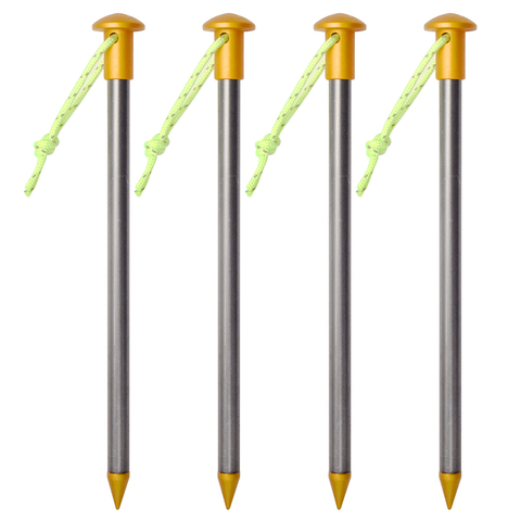 GeerTop Ultralight Round Top Tent Pegs Durable Heavy Duty Stakes Nails Camping Equipment Accessories Gear for Hiking Outdoor ► Photo 1/6