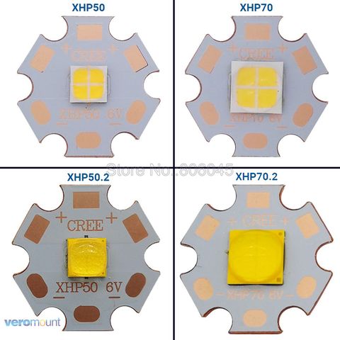 CREE XHP50 XHP50.2 XHP70 XHP70.2 2nd Generation Cool White Neutral White Warm White LED Emitter 6V 12V with 16mm 20mm Copper PCB ► Photo 1/6