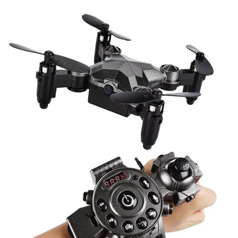 EBOYU(TM) DH800 2.4G 4CH 0.3MP WIFI FPV Camera Portable Drone RC Quadcopter Watch Style Mini RC UFO Pocket Drone for Kids RTF ► Photo 1/6