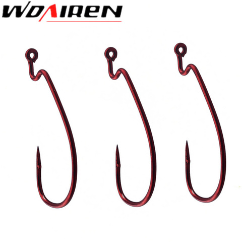 20Pcs/lot High-carbon steel fishing hooks 2# 4# 6# 8# crank hook lure Worm Pesca for Soft Bait Tackle high quality accessories ► Photo 1/5