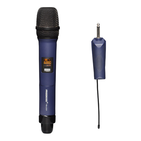 FREEBOSS FB-U321 1 Way Multi Adjustable Frequency Metal Handheld Transmitter Camera Microphone Party Karaoke Wireless Microphone ► Photo 1/6