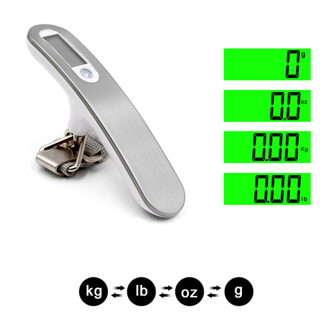 Digital Portable Suitcase Travel Scale 50kg x 10g LCD Luggage Scale Hanging Scales Balance Weight LCD ► Photo 1/6