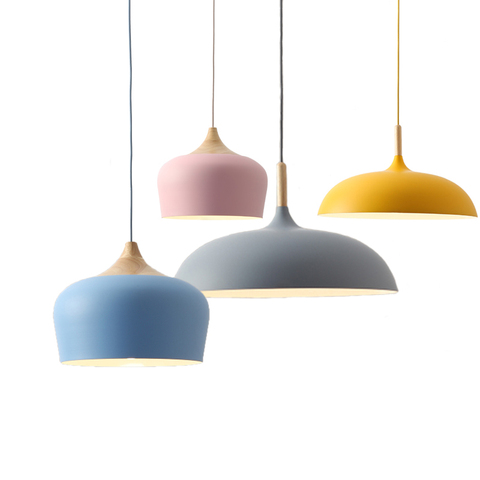 Nordic Pendant Light Fixtures Restaurant E27 Pendant Lamps Cafe Bar Macarons  Lighting Hanging Lamps ► Photo 1/6