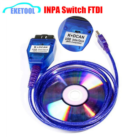 For BMW INPA Ediabas K+DCAN Interface New FTDI FT232RQ For BMW Series With Switch INPA OBD2 20Pin Diagnosis Easier to Operate ► Photo 1/6