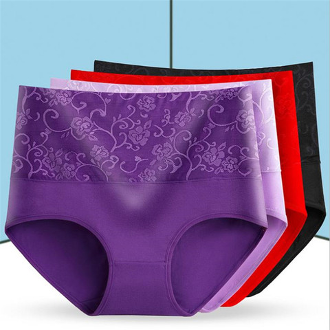 #625 LeafMeiry Highwaist Women Panties Plus Size L-XXXL Sexy Women Underwear Cotton Briefs ► Photo 1/6