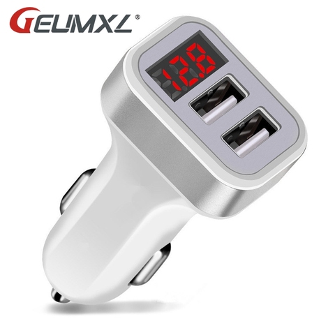 USB Car-Charger with LED Screen Smart Auto for iPhone 7 Samsung Xiaomi Moto G4 G4 Plus X Play G3 G2 E3 E2 X X1+ X2 Droid Turbo ► Photo 1/6