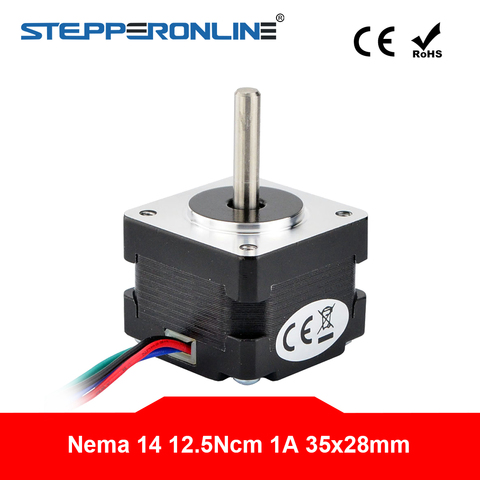 Nema 14 Stepper Motor Bipolar 1.8 Degree 12.5Ncm(17.7oz.in) 1A 4-lead 35x28mm 3D Printer CNC Robot ► Photo 1/1