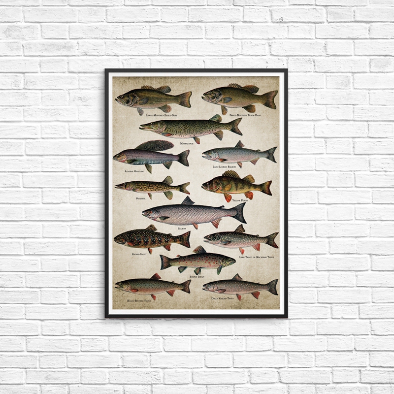 Vintage Fishing Lure Patent Chart Vintage Wall Art Canvas Painting Poster Rod  Hooks Angling Fish Kinds Prints Room Decor Gifts - Painting & Calligraphy -  AliExpress