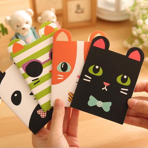 Mini Cute Kawaii Journal Diary Notebook Lined Paper Notepad Kids Stationery School Office Supply Gift Freebie Black Cat Panda ► Photo 1/6