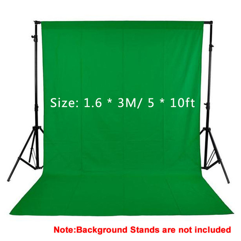 1.6x3M / 5x10FT Studio Photography Backdrops Black White Green Screen Photo Background 100% Non-woven for Studio Vedio Shooting ► Photo 1/6