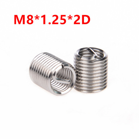 100pcs M8*1.25*2D Wire Thread Insert, m8x2D Wire screw sleeve, M8 Screw Bushing Helicoil Wire Thread Repair Inserts SUS304 ► Photo 1/3
