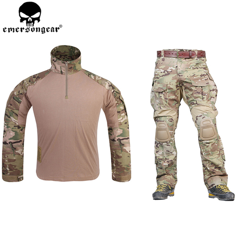 EMERSONGEAR G3 Combat Uniform Airsoft Shirt Pants with Knee Pads Military Tactical Multicam Hunting Camo Clothes EM9351 ► Photo 1/6