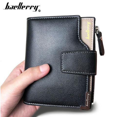 2022 Baellerry Business Men Wallets PU Leather Short Zipper Card Photo Holder Style Casual Male Wallets Luxury Men Purses ► Photo 1/6