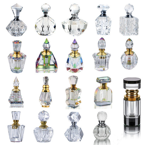 H&D 21 Styles Vintage Perfume Bottles Crystal Empty Refillable Home Table Decoration Bottle Wedding Favors ► Photo 1/6