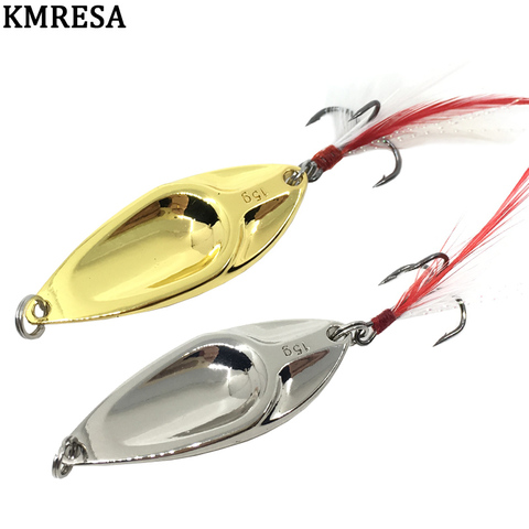 Fishing DD Spinner spoon bait 5g 10g 15g 20g Gold / Silver fishing spoon hard bait Sequin Noise Paillette metal baits Pesca ► Photo 1/6