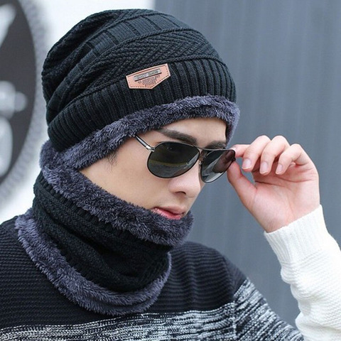 Women Winter Scarf And Hat Set Knitted Warm Beanie Skullcaps Knit Neck War` 