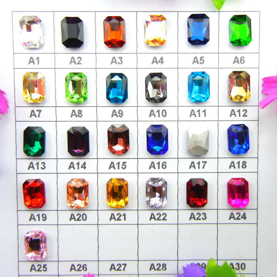 50Pcs/Pack Glitter Crystal Sew on Rhinestone with Claw Diy Colorful Dress  Stones Mix Shape Glass Rhinestones for Clothing 142z