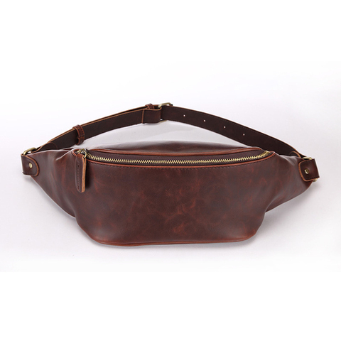  Pu Leather Waist Bag For Men Unisex Fanny Bag Bum Bag