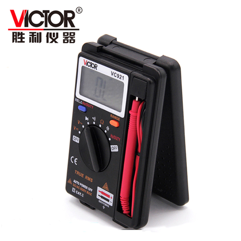 Original VICTOR VC921 3 3/4 Multitester TRUE RMS Electrical Handheld Pocket Mini Digital Multimeter Auto Range voltage Tester ► Photo 1/1