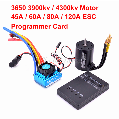 45A 60A 80A 120A Brushless ESC Electric Speed Controller Dust-proof / 3650 3900kv 4300kv Brushless Motor for 1:10 1/10 RC Car ► Photo 1/6
