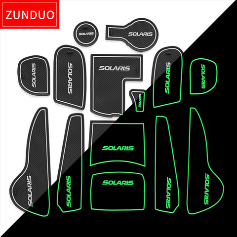 ZUNDUO Gate slot pad For Hyundai Solaris 2011-2016 Door Groove Mat Automotive interior Non-slip mats and dust mat red/blue/whit ► Photo 1/6