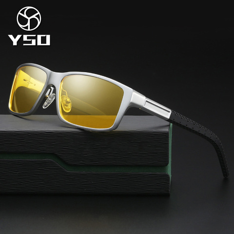 YSO Night Vision Glasses Men Aluminium Magnesium Frame Polarized Night Vision Goggles For Car Driving Fishing Anti Glare 8554 ► Photo 1/6