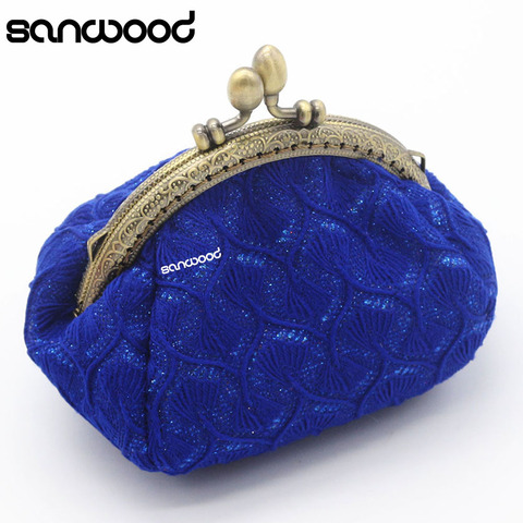 Women Vintage Woolen Yarn Knitted Coin Purse Sweet Mini Wallet Card Holder Bag ► Photo 1/6