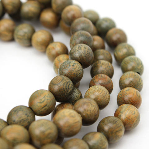 Buddhist 8mm 108 Natural Green Sandalwood Prayer Malas Bracelets Fragrant Wooden Verawood Beads Necklace Free Shipping BRO933  ► Photo 1/4