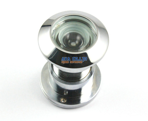 Silver Tone Metal 220 Degree Angle Door Viewer Peephole w Cover 42-55mm ► Photo 1/1