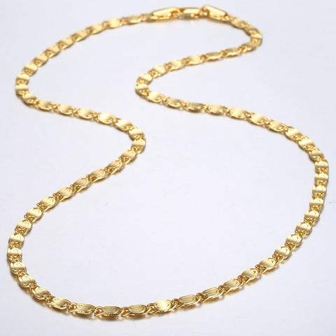 Trendsmax Gold Necklace for Women Girls Link Chain Necklace Men Woman Wholesale Jewelry Hot Valentines Gifts 4mm 18-28inch GN418 ► Photo 1/4