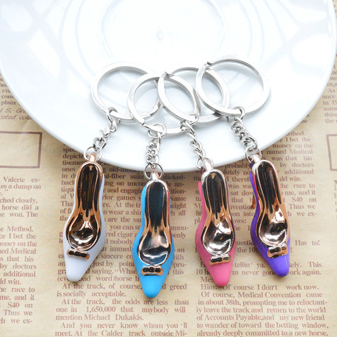 1PCS Cute cartoon keychain high heel key ring chain bag pendant car pendant For Women Jewelry  YS-253 ► Photo 1/1