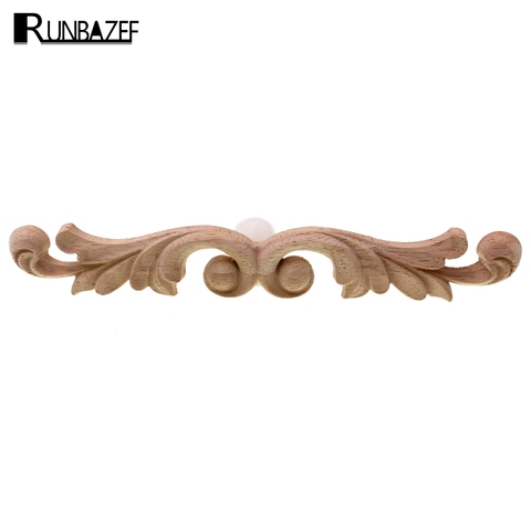 RUNBAZEF Vintage Unpainted Wood Carved Decal Corner Onlay Applique Frame For Home Decor Figurines Miniatures Wedding Decoration ► Photo 1/6