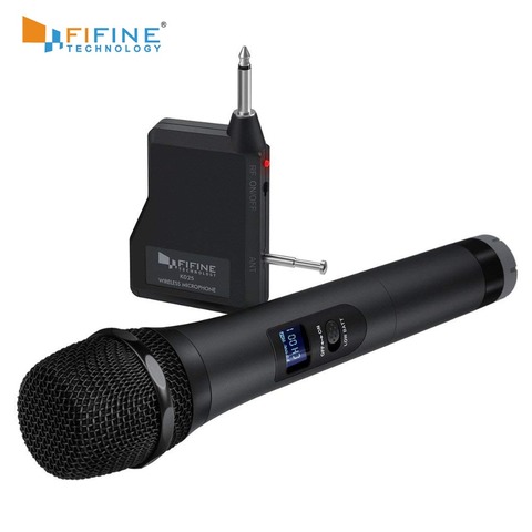 FIFINE UHF 20 Channels  Handheld Dynamic Microphone Wireless mic System for Karaoke & House Parties Over the Mixer,PA System etc ► Photo 1/6