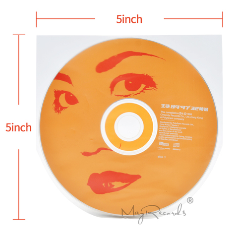 50 Clear Anti-static 3 Mil Plastic CD Inner Sleeves For 5inch SHM-CD MIni LP ► Photo 1/6