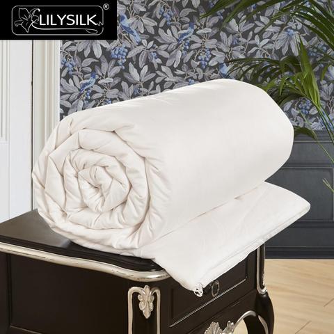 LilySilk Comforter Duvet Silk Pure 100 Silk Natural long strand  floss All Season Cotton Covered Winter Free Shipping ► Photo 1/6