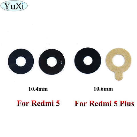 YuXi For Xiaomi Redmi 5/ Redmi 5 Plus Camera Glass Lens Back Rear Camera Glass Lens with Glue Replacement Repair Spare Parts ► Photo 1/3