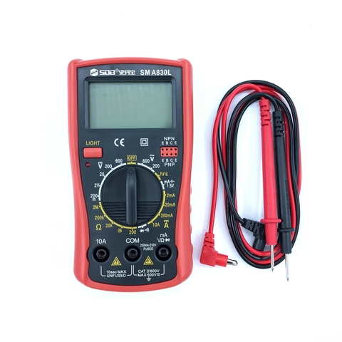 Digital Multimeter A830L AC/DC Ammeter Voltmeter Meter Diagnostic-tool Tester Electronic Measurement Electric Instrument China ► Photo 1/6