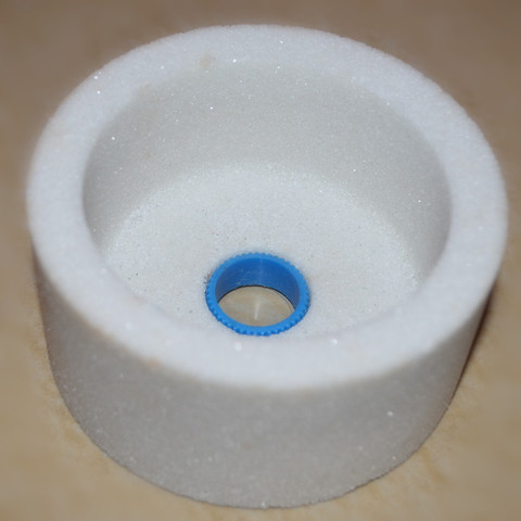 New 100*50*20mm White Alundum ceramic cup type grinding wheel Universal grinding wheel for Hardened steel , Gears, screws, etc. ► Photo 1/1
