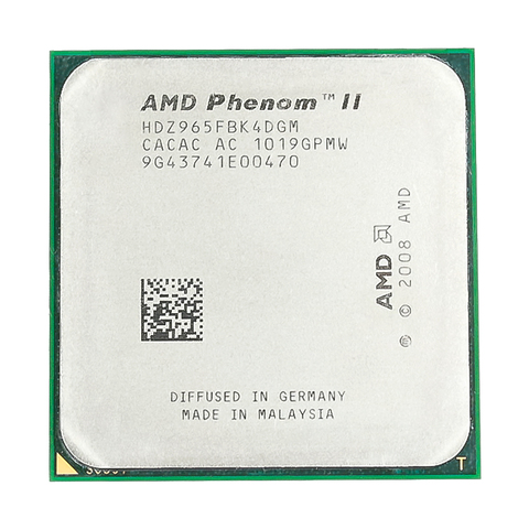 AMD Phenom II X4 965 CPU Processor 3.4GHz 6MB L3 Cache Socket AM3 Quad-Core ► Photo 1/4