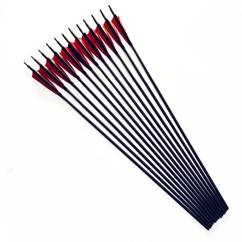 6/12/24pcs 32'' Carbon Arrows OD 7.5mm  Spine 500 600 With Changeable Arrowhead  For Recurve  Bow Archery ► Photo 1/6