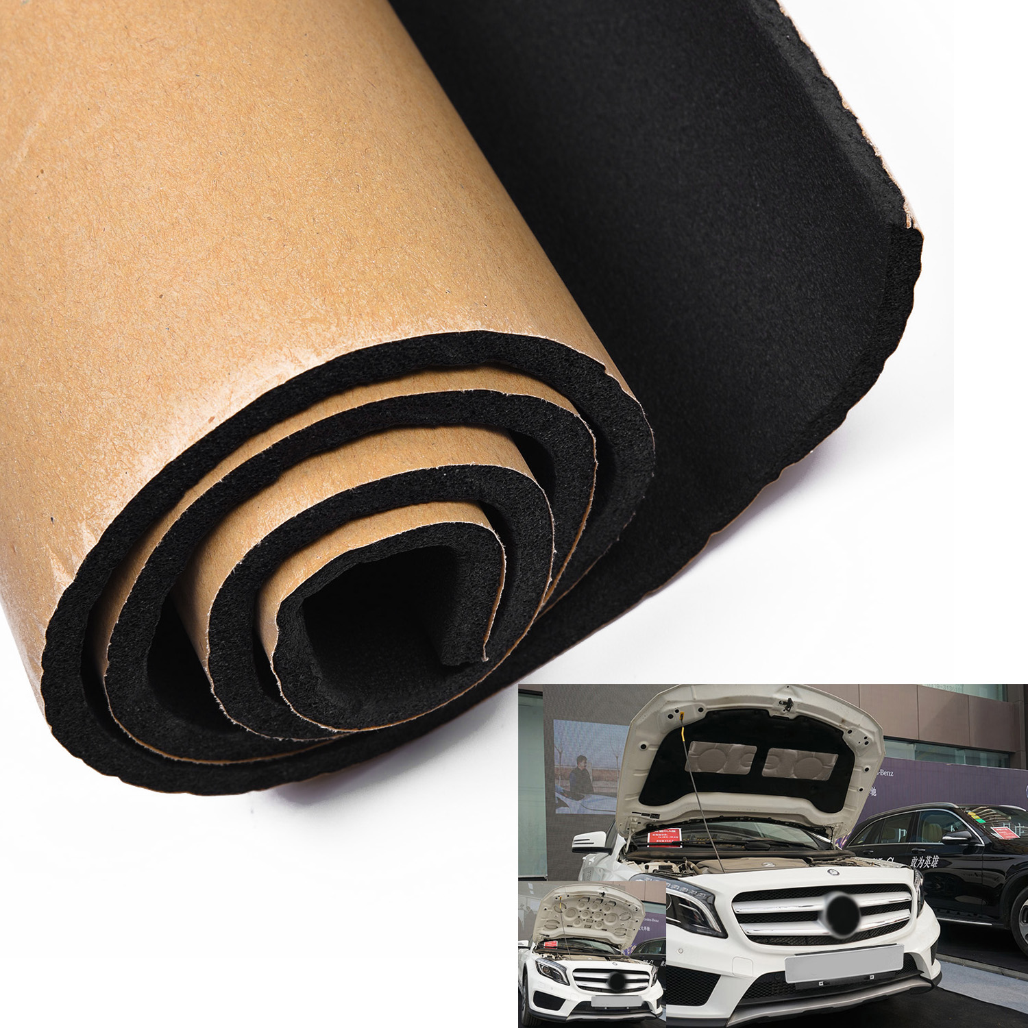 30*50cm 2kpa Auto Silencing Insulation Thermal Mat Pads Car Sound Proofing Deadener Self Adhesive Foam Insulator Cotton Pad ► Photo 1/6