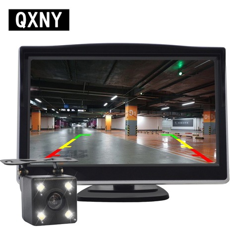 Car HD Video Auto Parking Monitor, LED Night Vision Reversing CCD Car Rear View Camera With 4.3 inch Car Rearview Mirror Monitor ► Photo 1/6