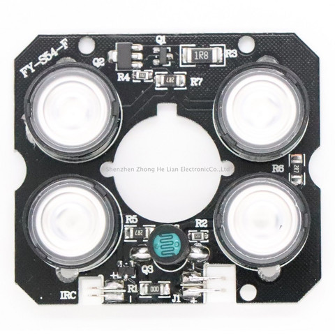 45 degrees CCTV Accessories infrared light 4 pcs Array IR LED board for Surveillance cameras night vision Size 52mm * 46.5mm ► Photo 1/1